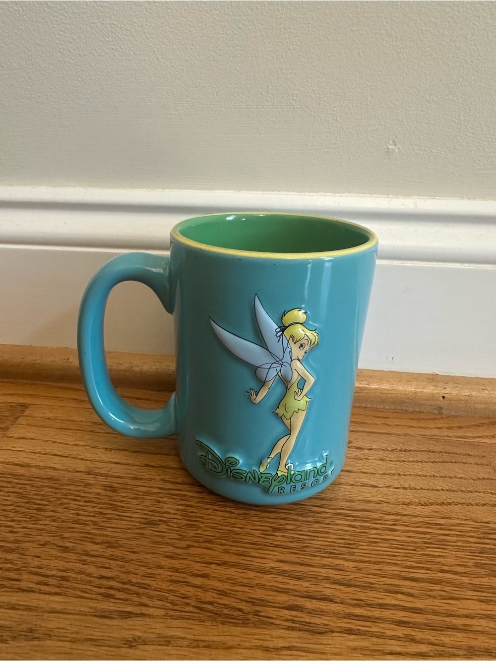 Disney Tinker Bell Aqua Ceramic Mug - Green Interior